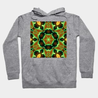 Psychedelic Hippie Green and Orange Hoodie